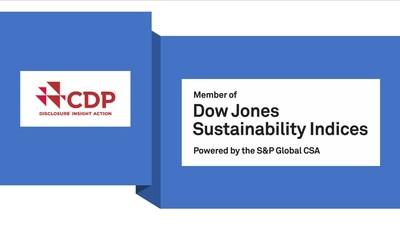 CDP and Member of Dow Jones Sustainability Indices.