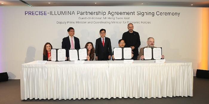 Photo: Deputy Prime Minister and Coordinating Minister for Economic Policies Heng Swee Keat as Guest-of-Honour, gracing the PRECISE-ILLUMINA Partnership Agreement Ceremony, on 26 May at Illumina’s Woodlands Laboratory. Photo: Deputy Prime Minister and Coordinating Minister for Economic Policies Heng Swee Keat as Guest-of-Honour, gracing the PRECISE-ILLUMINA Partnership Agreement Ceremony, on 26 May at Illumina’s Woodlands Laboratory.