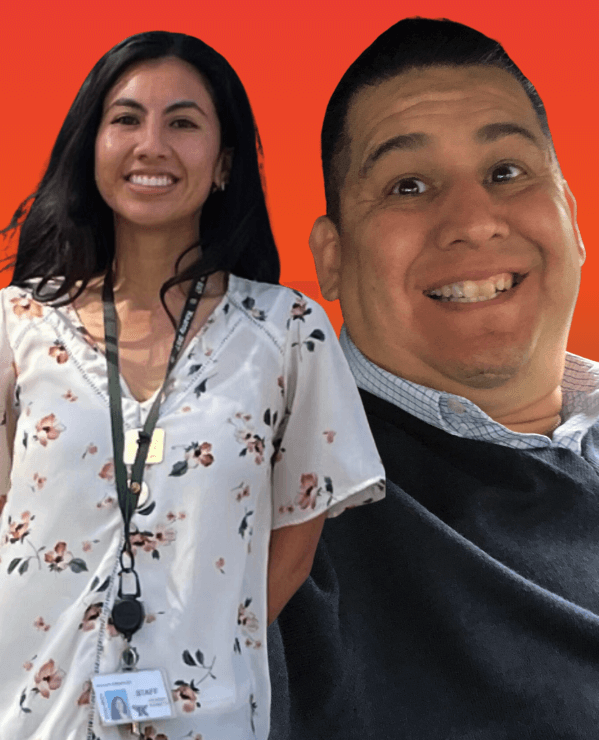 San Diego educators Hannah Nakamoto, a chemistry and physics teacher at Kearny High School, and Mario Patiño, a middle and high school science teacher at the Preuss School at UCSD.