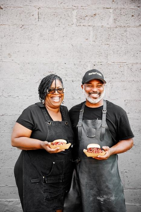Photo: Theresa Carter & Darren W. Carter Carter's BBQ WWW.CARTERSBBQ216.COM
