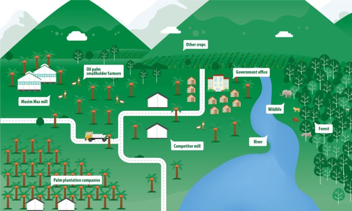 drawn map of town