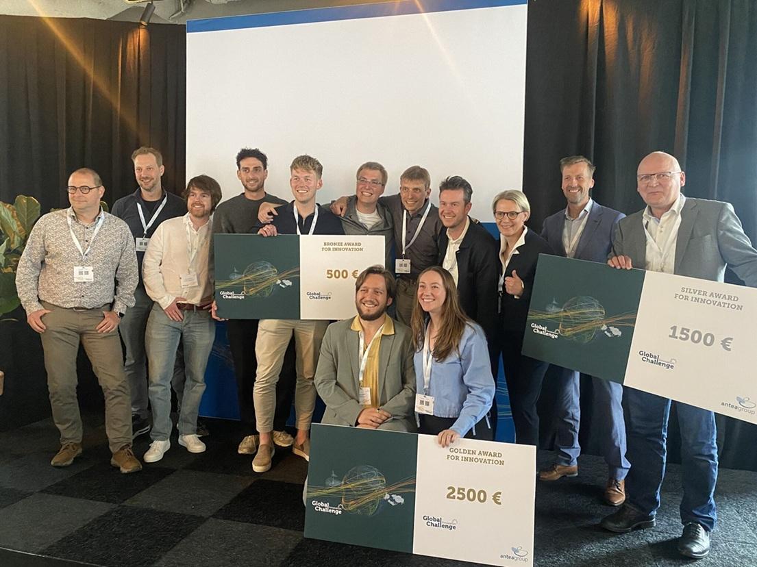 Antea Group USA winners pose with their award alongside the second and third place winners.