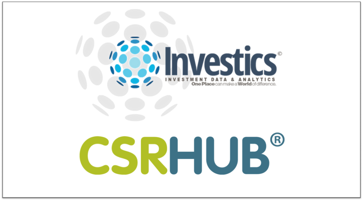 Investics logo and CSRhub logo