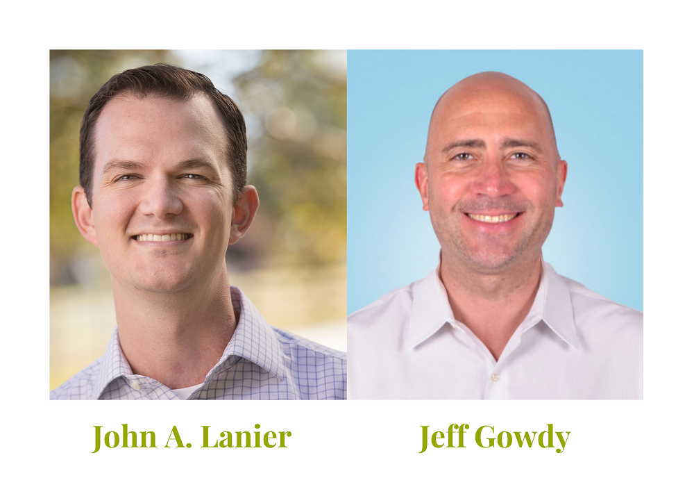 Headshots of John A. Lanier and Jeff Gowdy