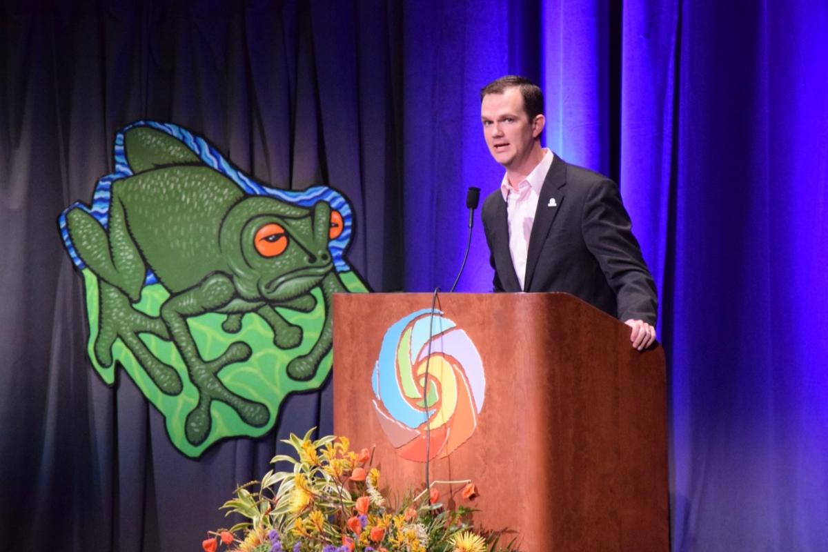 John A. Lanier introduces the Ray of Hope Prize at the National Bioneers Conference