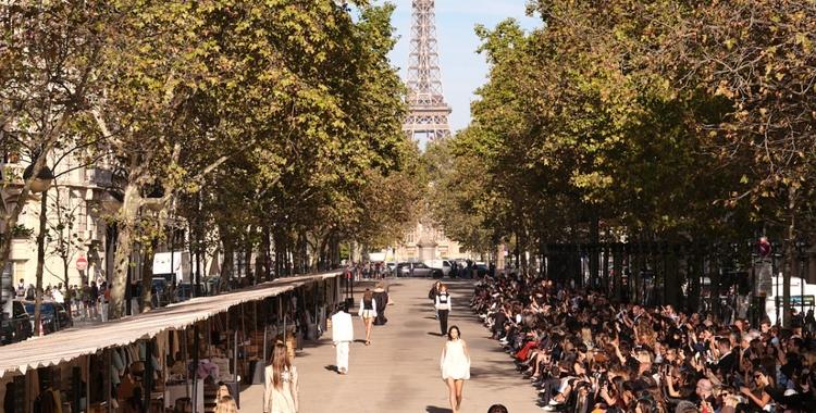 The city of Paris: Eiffel Tower is shown in the distance.