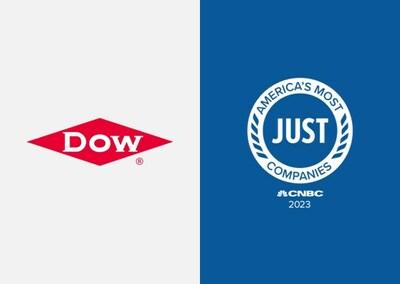 Dow logo next to the "Americas Most JUST Companies" logo