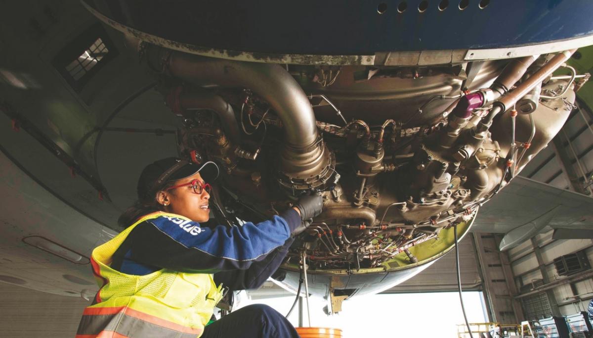 Melke is responsible for all plane parts that spin, open, light up or turn on. (Photo: Buck Ennis)