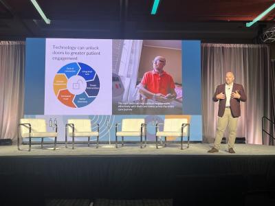 Joel Haugen on stage