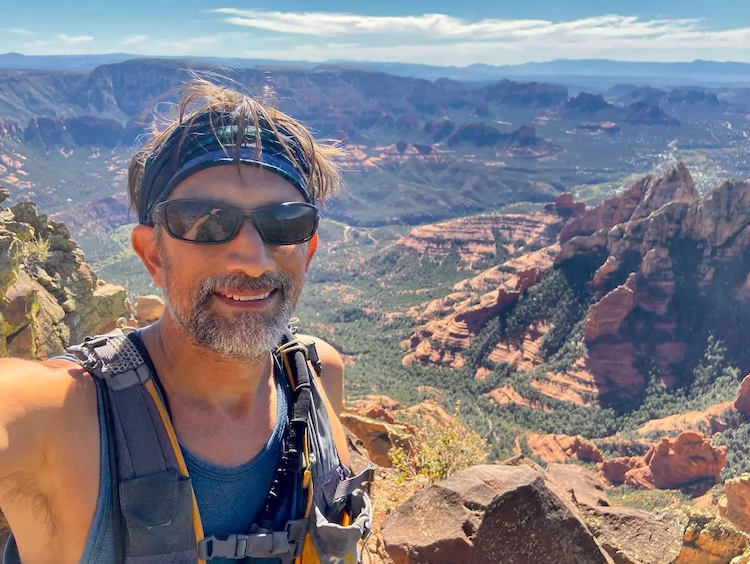 Jonathan on a hike in the mountains.