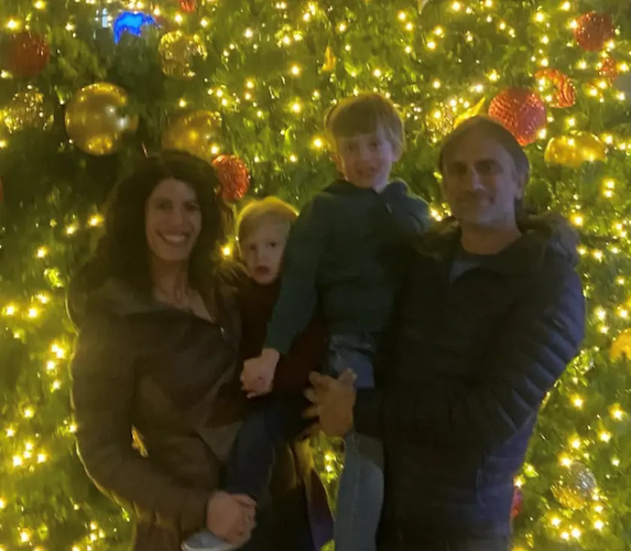 Jonathan and his family at the holidays.