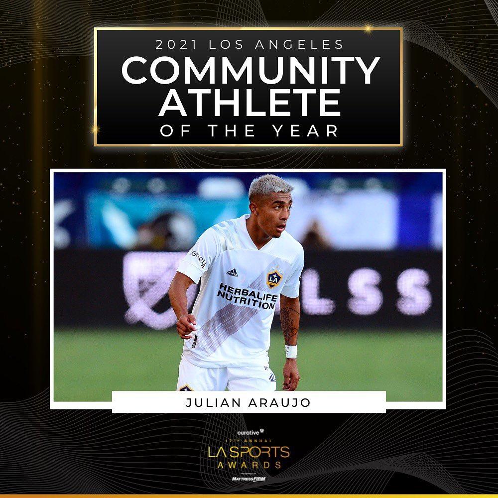LA Galaxy's Julian Araujo Recieves the LA Mayor Award for Community Athlete of the Year