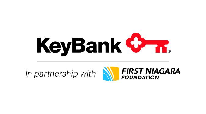 KeyBank logo: In partnership with First Niagara Foundation