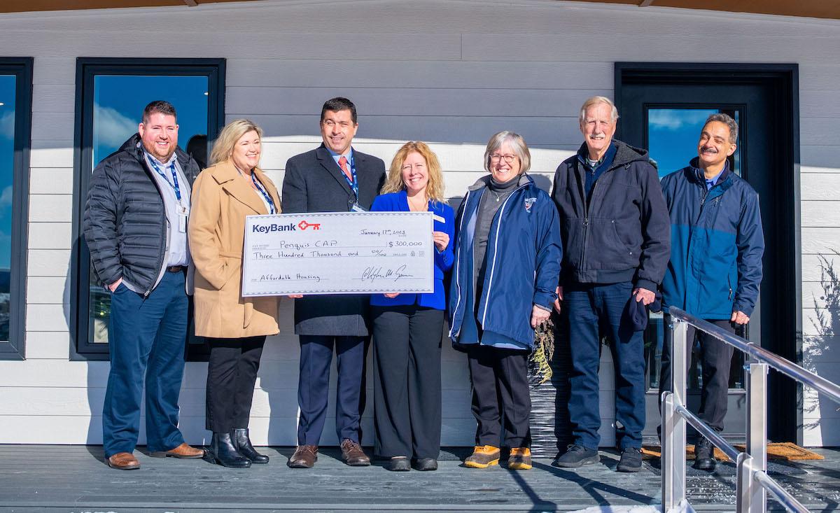 KeyBank and Penquis with grant check.