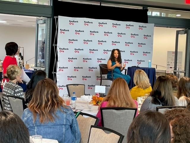 Kiya Tomlin speaks at the Key4Women Forum in Pittsburgh