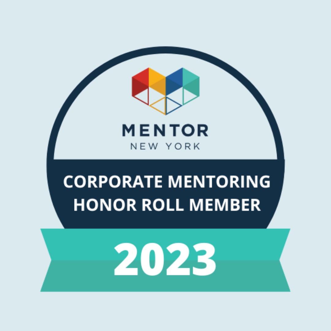 Mentor New York: Corporate Mentoring Honor Roll Member 2023.