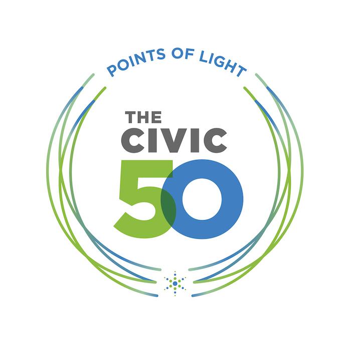 Points of Light: The Civic 50 award logo