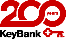 KeyBank 200 years bi-centennial logo.