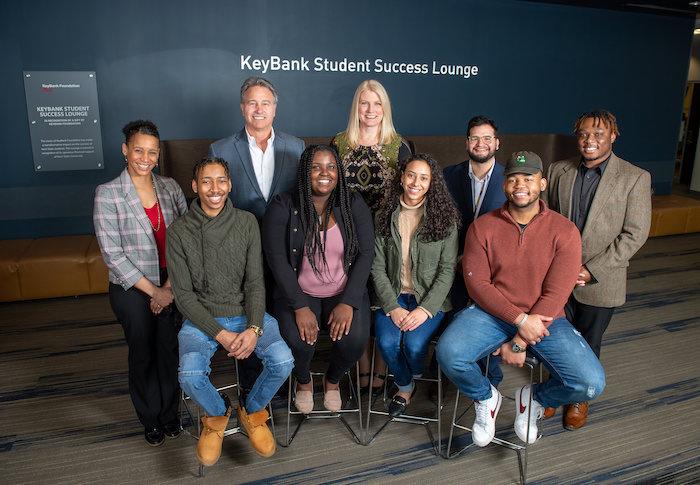 KeyBank Foundation and Kent State University students and faculty group photo.