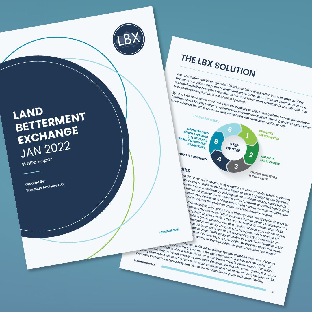 "Land Betterment Exchange 2022" with pages from the report