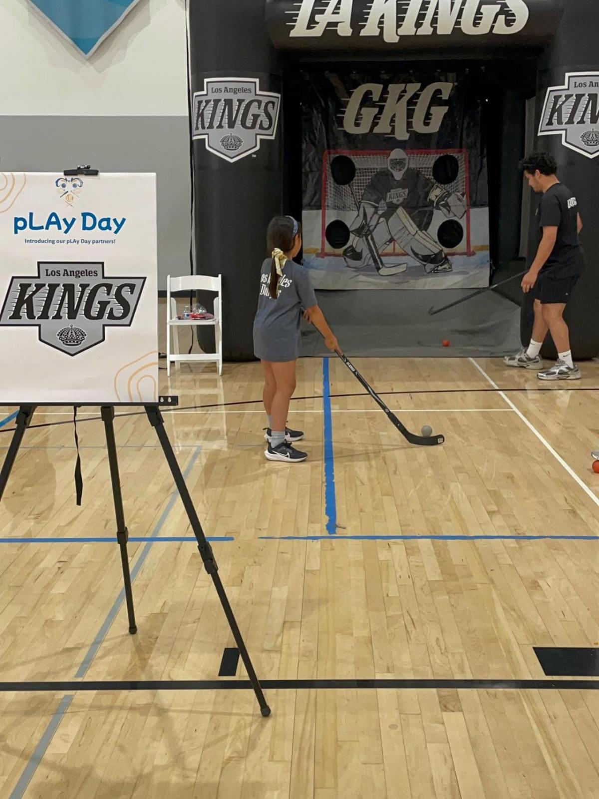 Little Tokyo Service Center Terasaki Budokan pLAy Day with LA Kings puck shoot