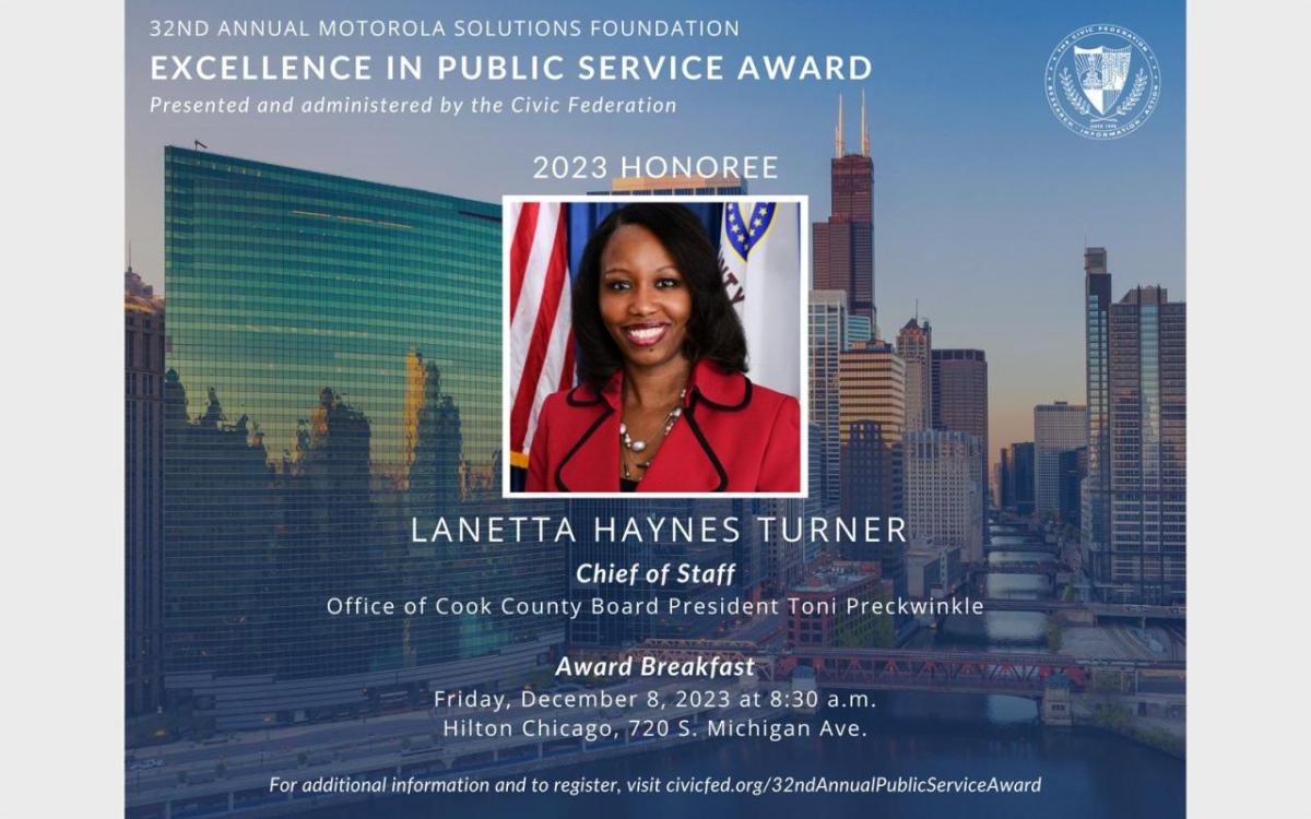 Excellence in public service award: Lanetta Haynes Turner