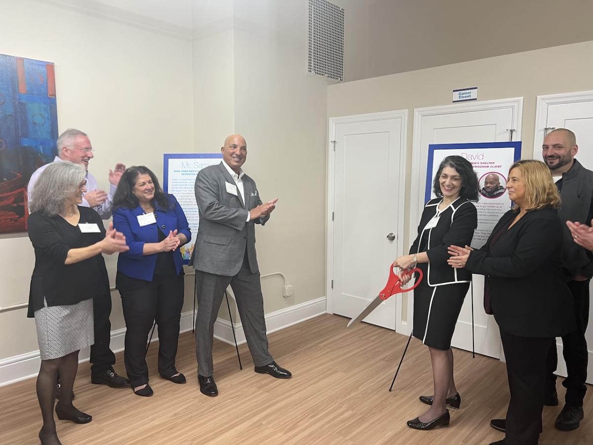 Lifting Up Westchester staff and KeyBank members after the ribbon cutting.