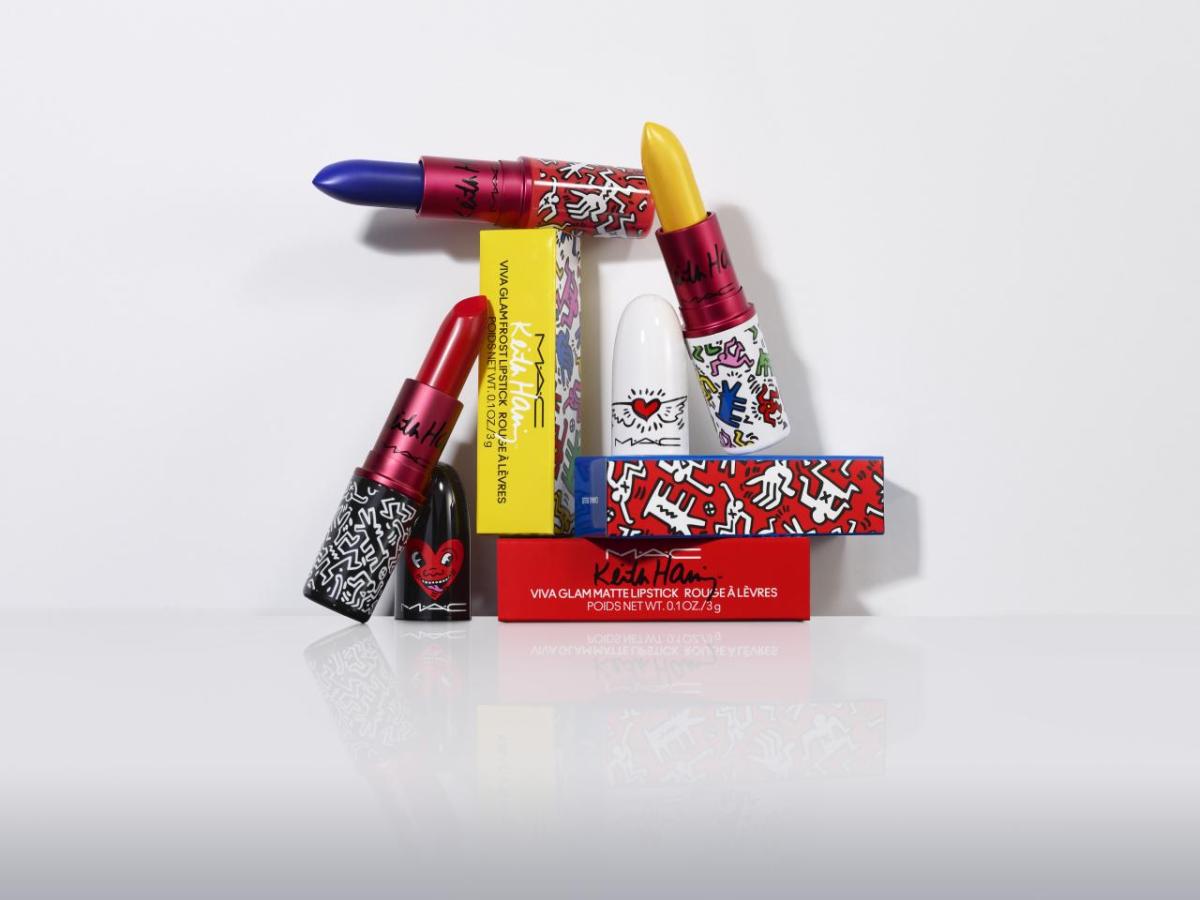 Makeup from the M·A·C VIVA GLAM Keith Haring Campaign