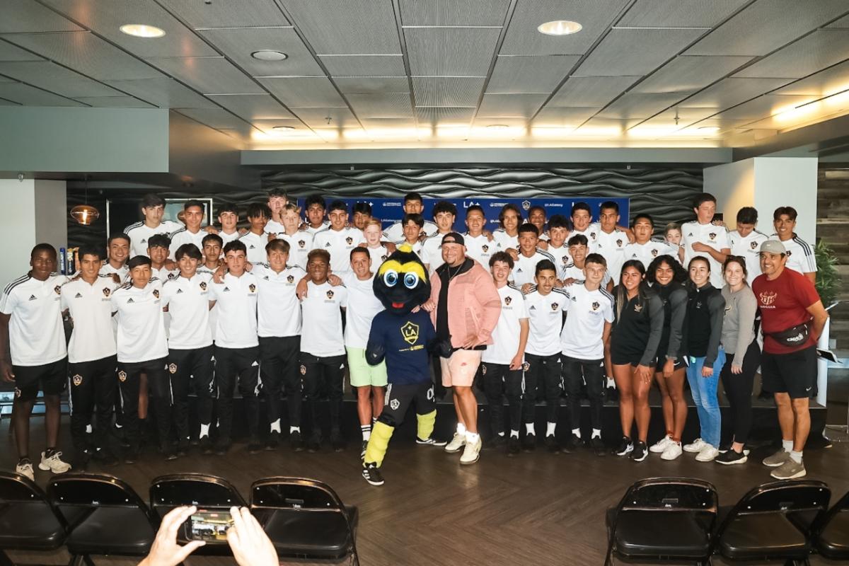LA Galaxy Youth Academy attend a conversation with LA Galaxy’s Javier “Chicharito” Hernandez about "Mental Health and Peak Performance" in recognition of Mental Health Awareness Month 
