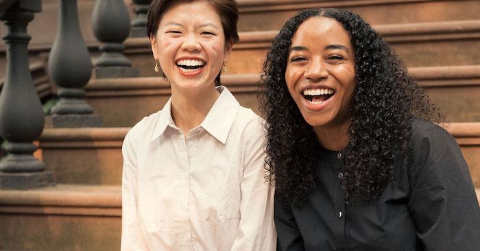 Photo of two Morgan Stanley female investors.