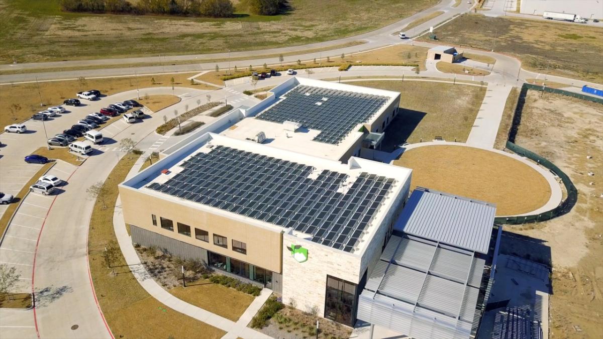 A grant from Green Mountain Energy Sun Club helped fund a rooftop solar installation at the My Possibilities campus in Plano, Texas.