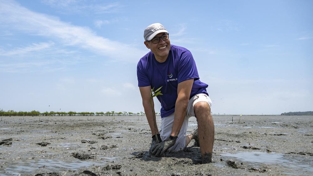 Person working with ground