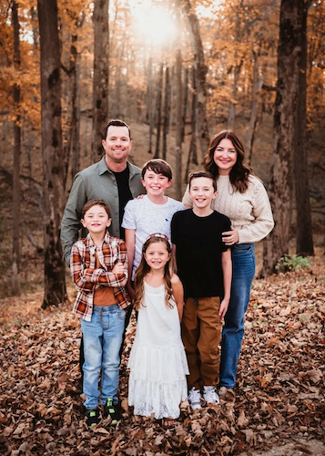 Mark with his family.
