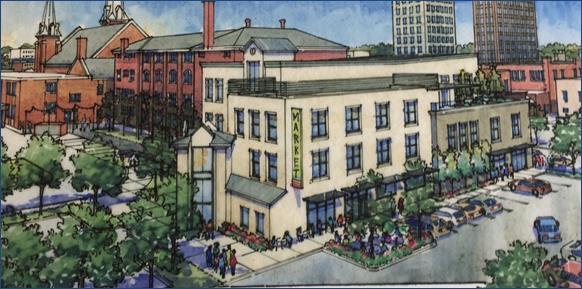 Jackson's planned Marketplace Food Festival Kitchen is shown in an artist's rendering. The Consumers Energy Foundation is contributing $300,000 to the project.