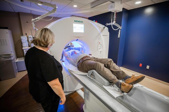 Photo Credit: University of Kentucky A patient being screened in an MRI.