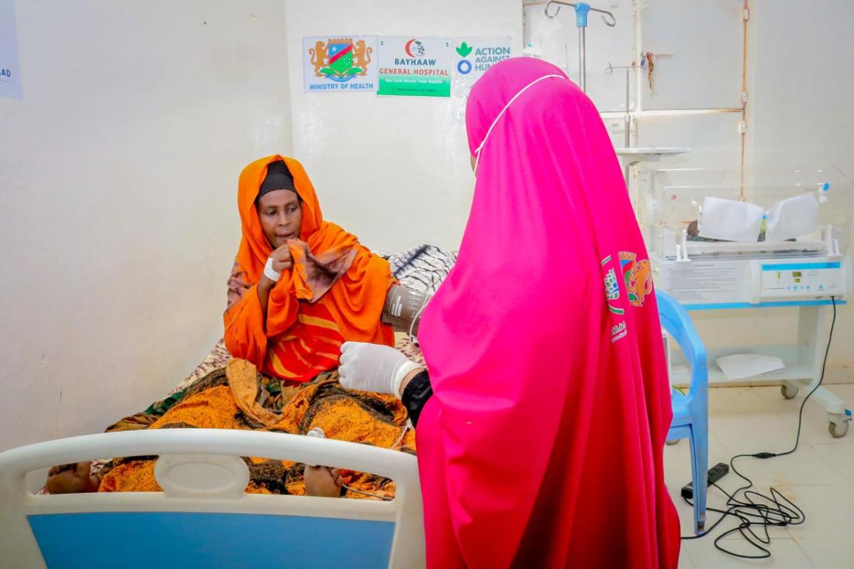 Maryan receiving care at Bayhaaw General Hospital. 