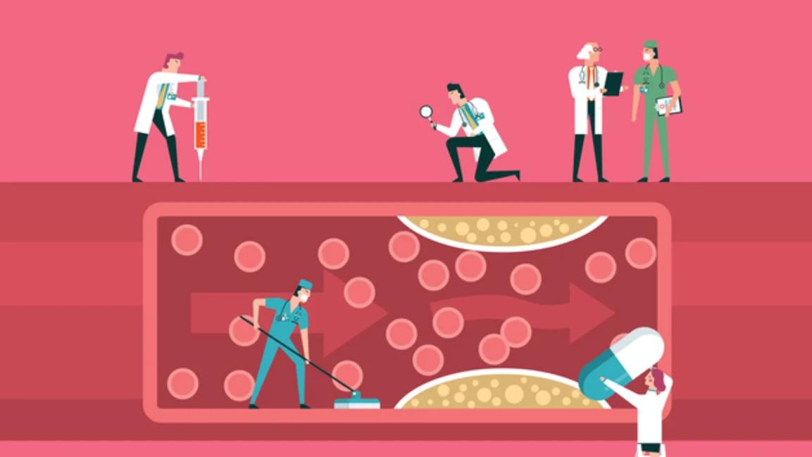 Image Courtesy of Fast Company Abstract image of miniature medical professionals delivering medication and treatment to a blood vessel