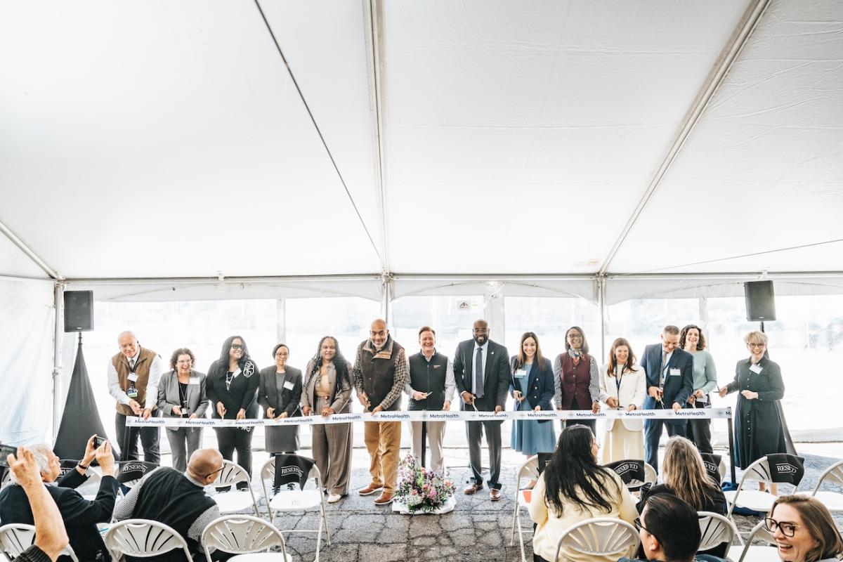 Ribbon cutting ceremony at MetroHealth.