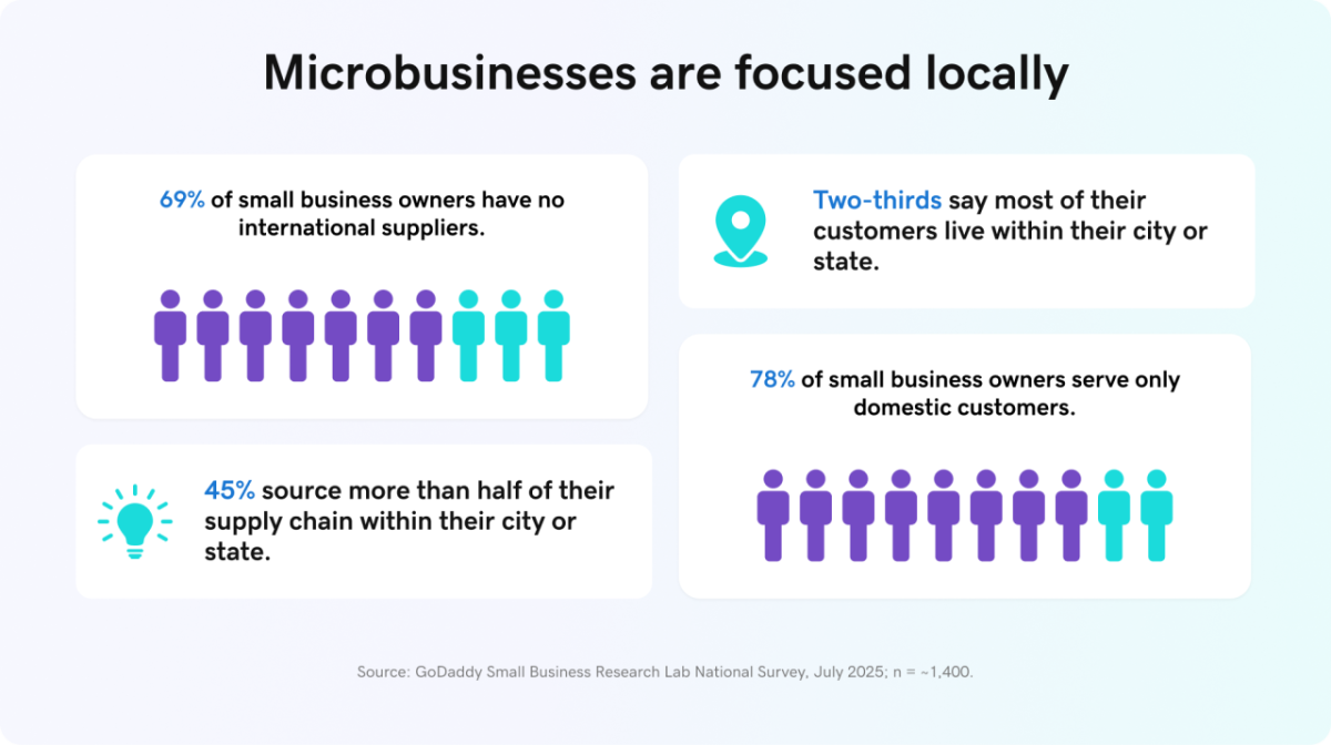 Chart showing microbusinesses focused locally.