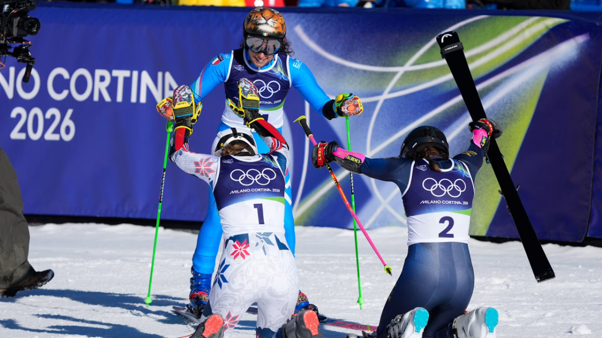 Group of Olympic skiers