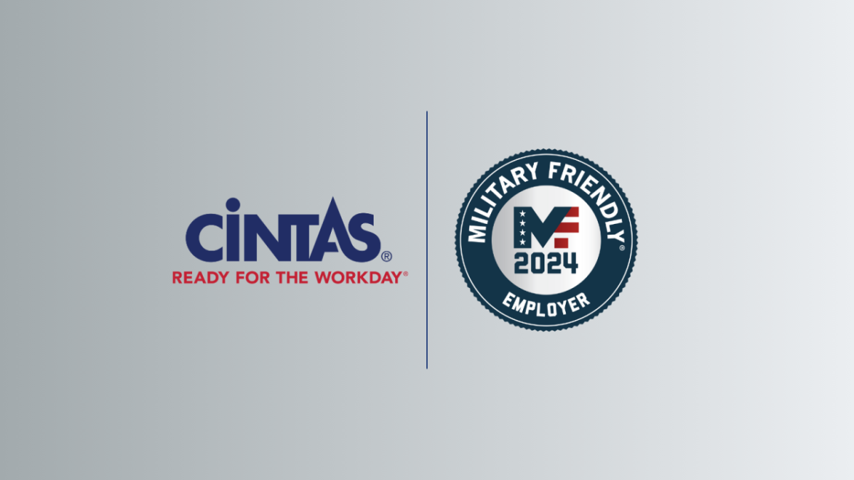 Cintas logo and Military Friendly Employer logo
