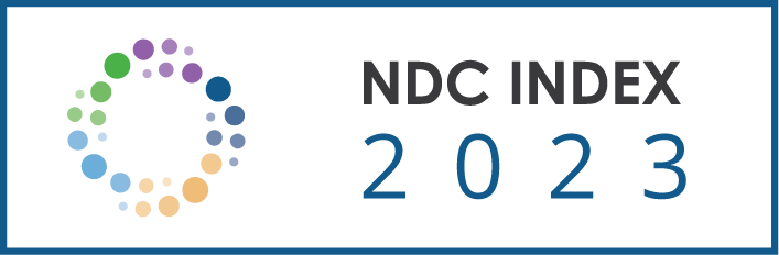 NDC Index 2023 with colorful circle logo