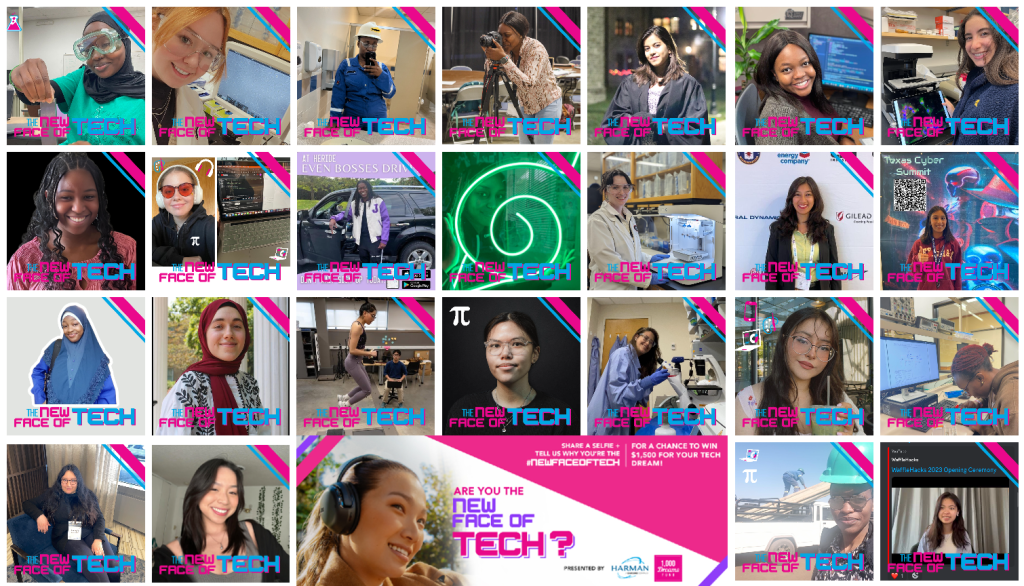 Photo montage of New Face of Tech 2023 winners.