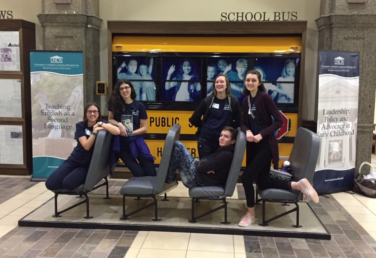 Pictured from left: Elizabeth Batts, Allison Cahill, Lilly Kramer, James Howard and Jamie Cahill