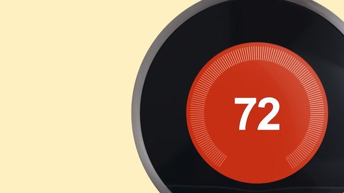 Image of a thermostat set to 72 degrees.