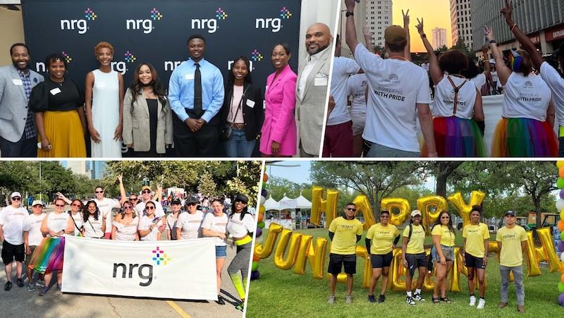 Photo montage of NRG Energy employees.