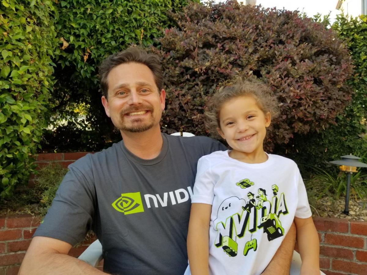 Beau Davidson and his daughter, Leah, 5.