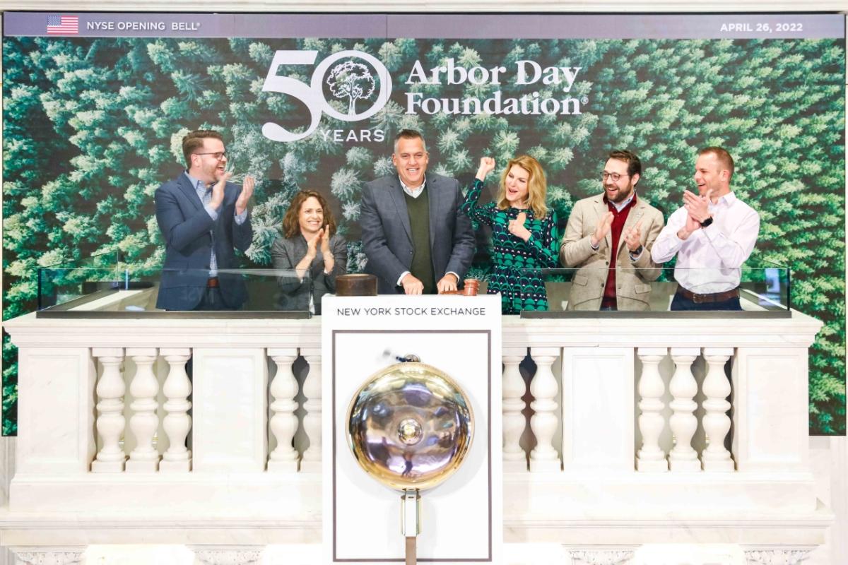 The Arbor Day Foundation rings the New York Stock Exchange Opening Bell