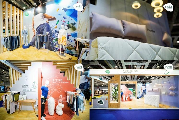 The Naia™ display showed the fiber’s versatility and diversity in garments and home textiles.