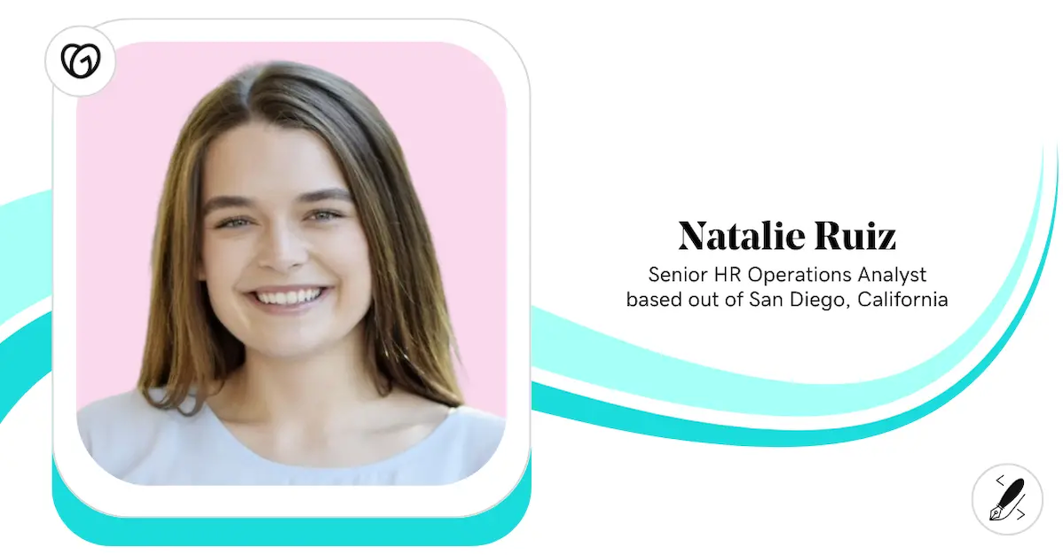 Natalie Ruiz, Senior HR Operations Analyst, GoDaddy.